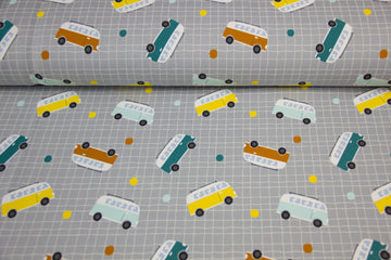 Restmenge 75 cm French Terry angeraut mit Bussen, grau